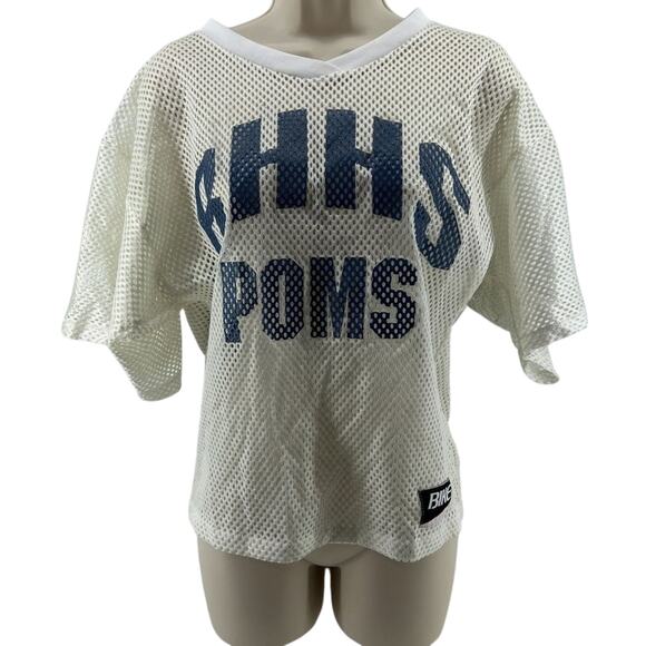 Vintage BIKE White Jersey Blue Letters Size Medium - Picture 1 of 6